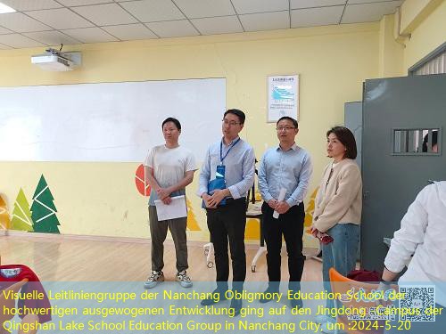 Visuelle Leitliniengruppe der Nanchang Obligmory Education School der hochwertigen ausgewogenen Entwicklung ging auf den Jingdong -Campus der Qingshan Lake School Education Group in Nanchang City, um