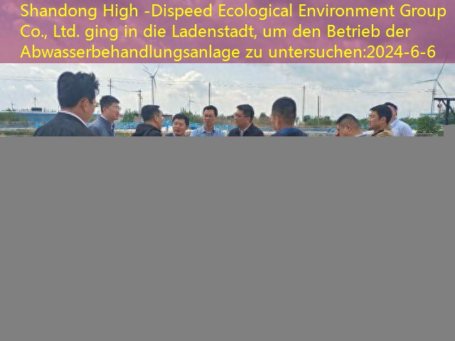 Shandong High -Dispeed Ecological Environment Group Co., Ltd. ging in die Ladenstadt, um den Betrieb der Abwasserbehandlungsanlage zu untersuchen