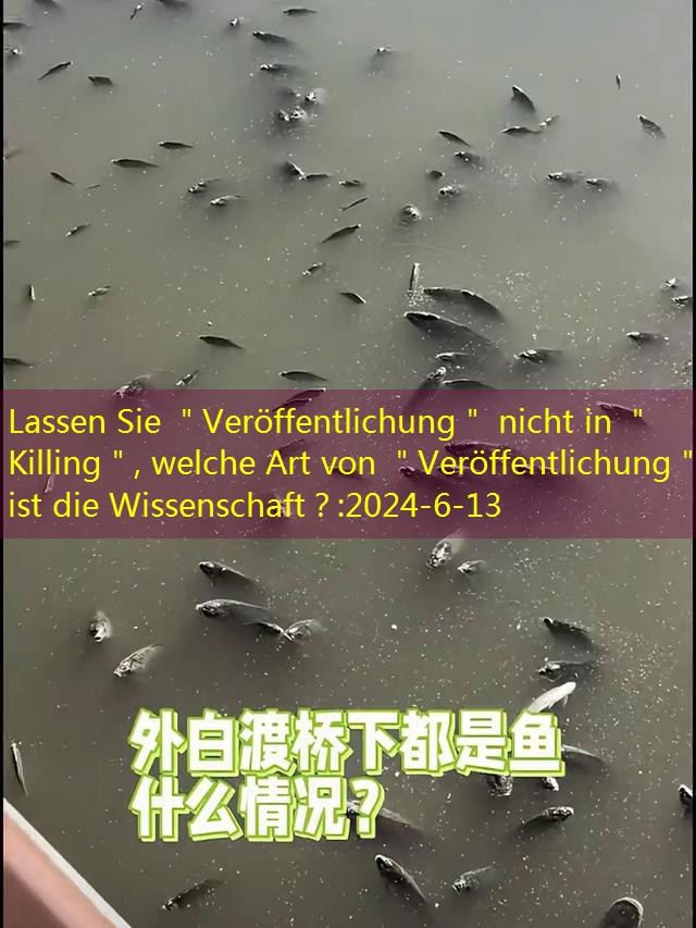 Lassen Sie ＂Veröffentlichung＂ nicht in ＂Killing＂, welche Art von ＂Veröffentlichung＂ ist die Wissenschaft？